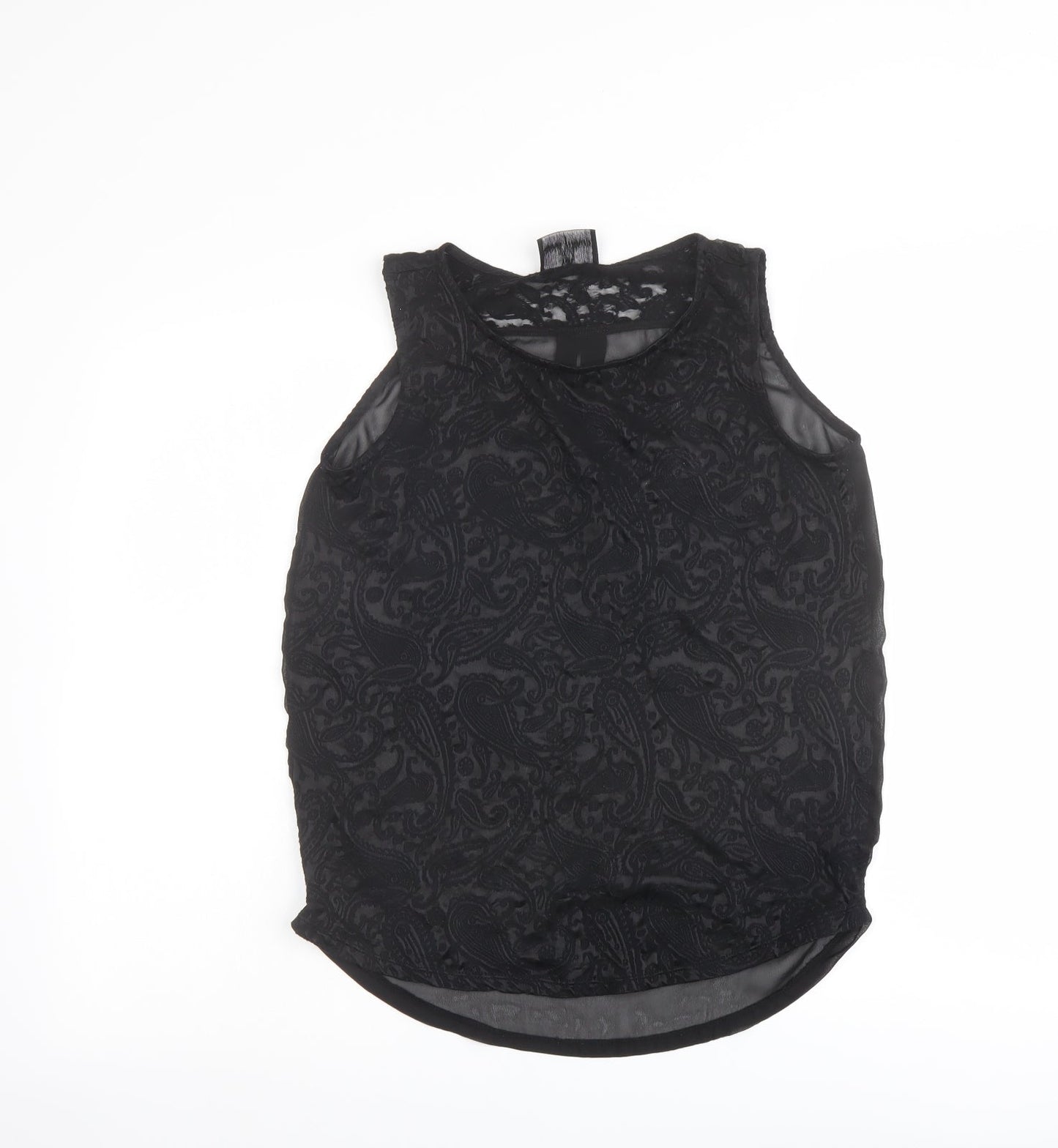 Womens UK Size 8 NEXT Black Basic Tank