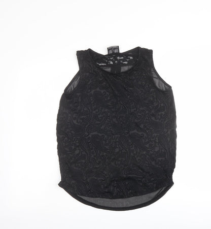 Womens UK Size 8 NEXT Black Basic Tank