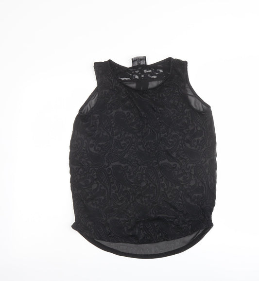 Womens UK Size 8 NEXT Black Basic Tank