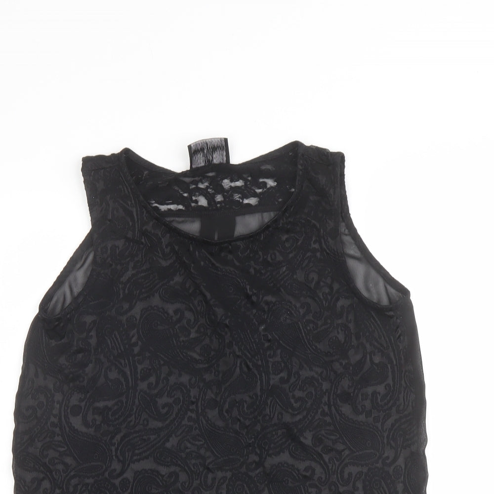 Womens UK Size 8 NEXT Black Basic Tank