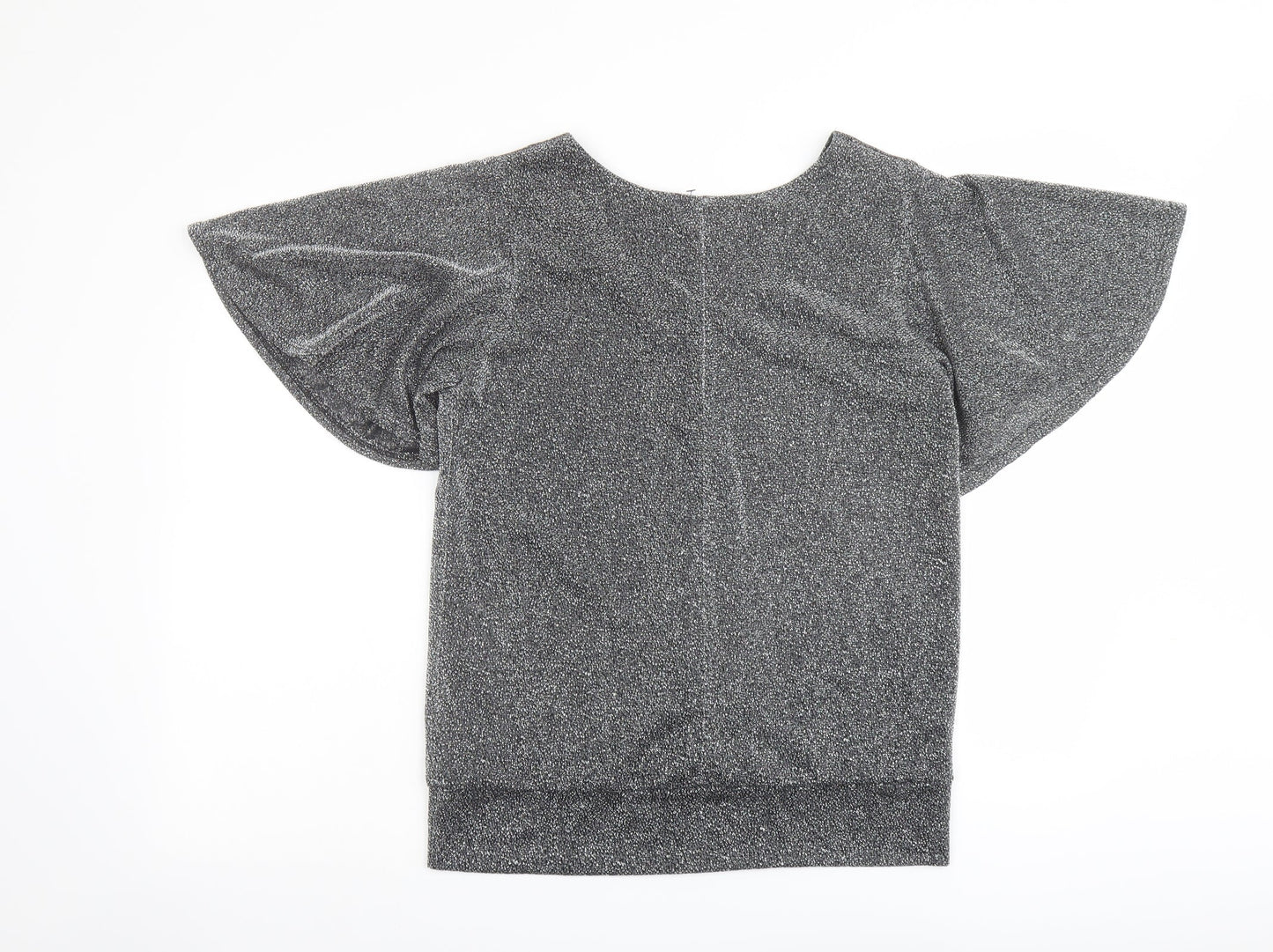 Womens UK Size 10 Billie & Blossom Silver Basic Blouse