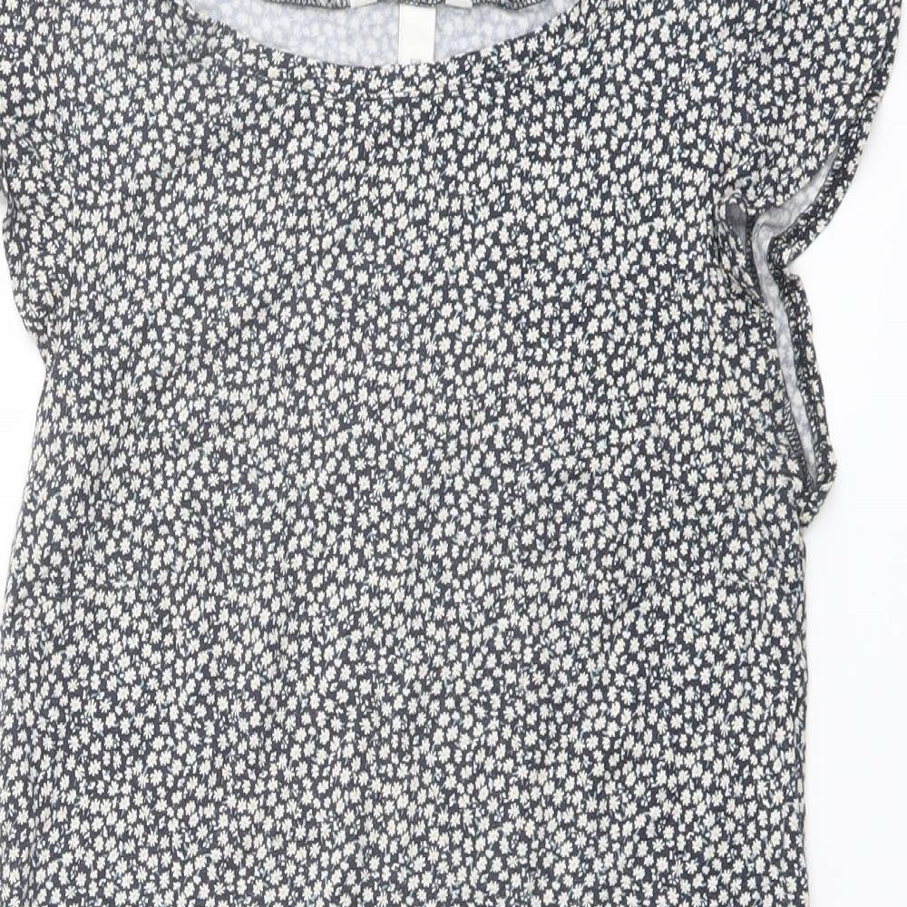 Womens UK Size S H&M Blue Basic Blouse