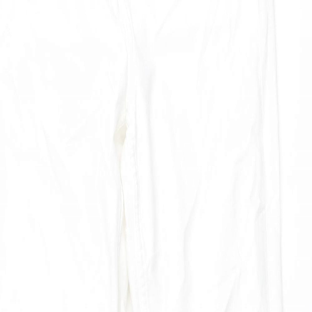 Marks and Spencer Womens White Cotton Skinny Jeans Size 8 L29 in Regular Button