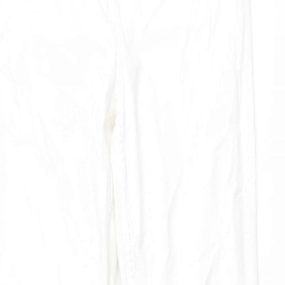 Marks and Spencer Womens White Cotton Skinny Jeans Size 8 L29 in Regular Button