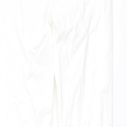 Marks and Spencer Womens White Cotton Skinny Jeans Size 8 L29 in Regular Button