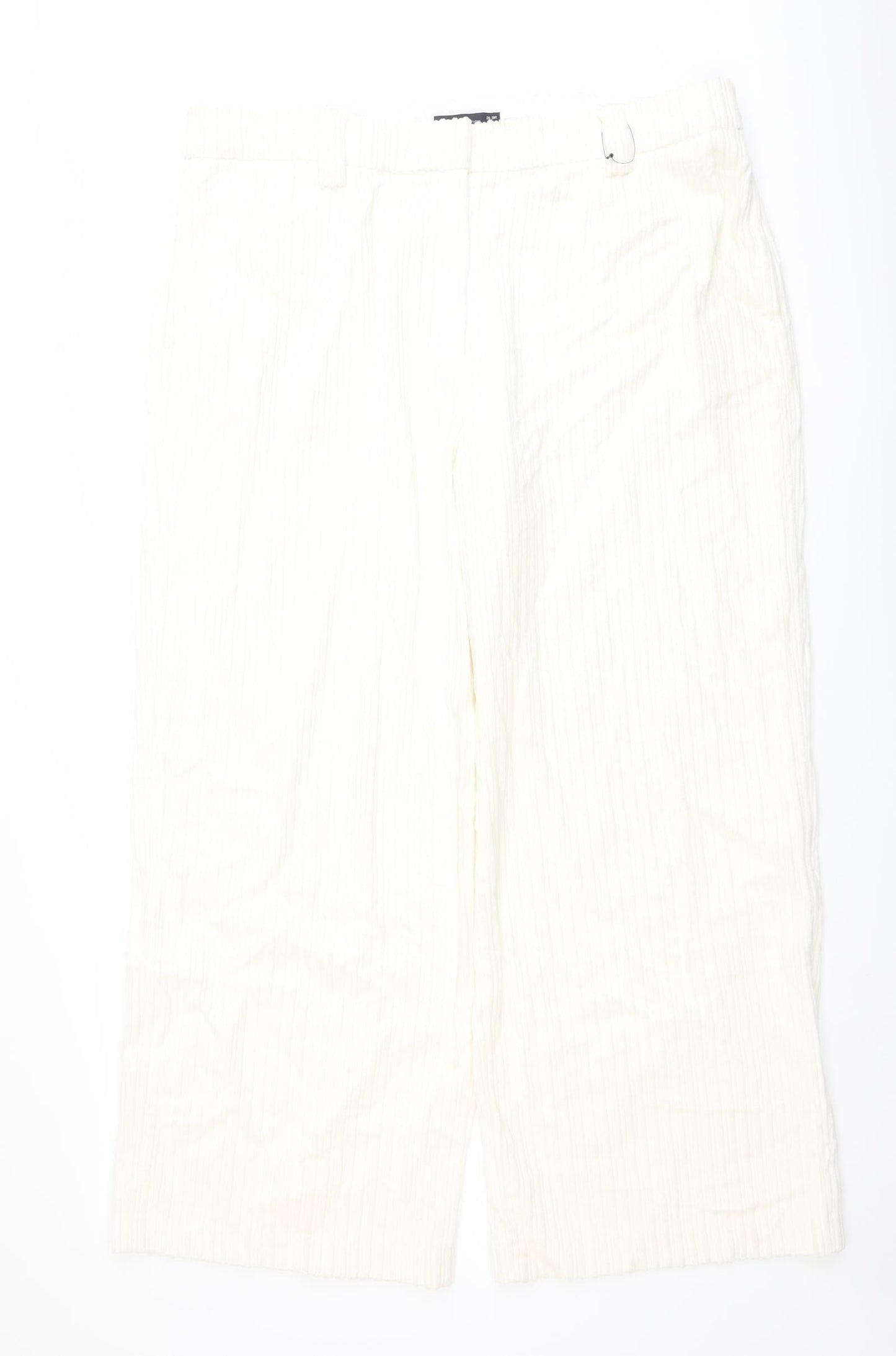 Womens UK Size 20 Marks and Spencer Regular Fit  Ivory Trousers