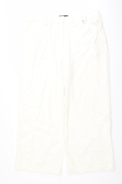 Womens UK Size 20 Marks and Spencer Regular Fit  Ivory Trousers