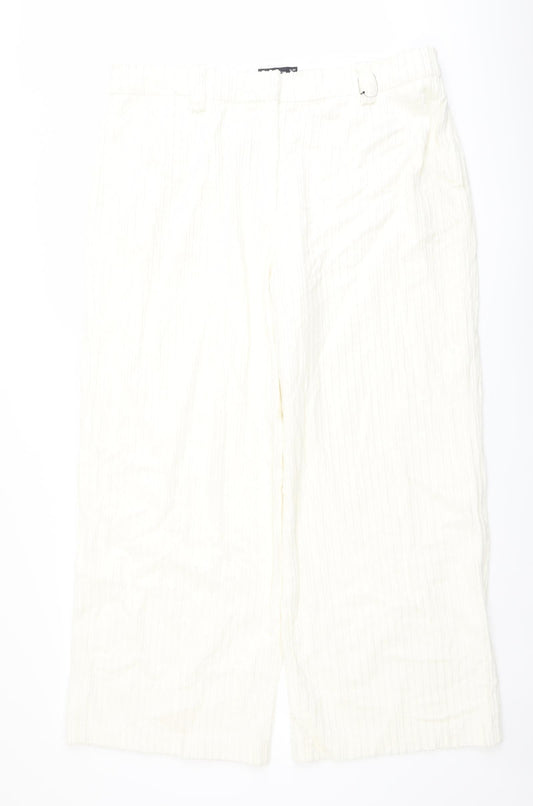 Womens UK Size 20 Marks and Spencer Regular Fit  Ivory Trousers