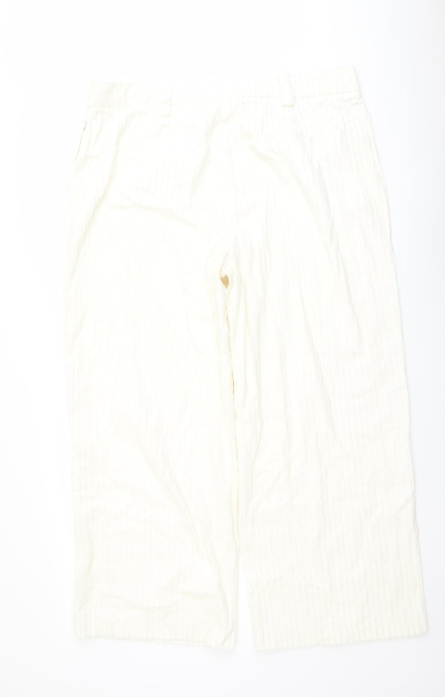 Womens UK Size 20 Marks and Spencer Regular Fit  Ivory Trousers