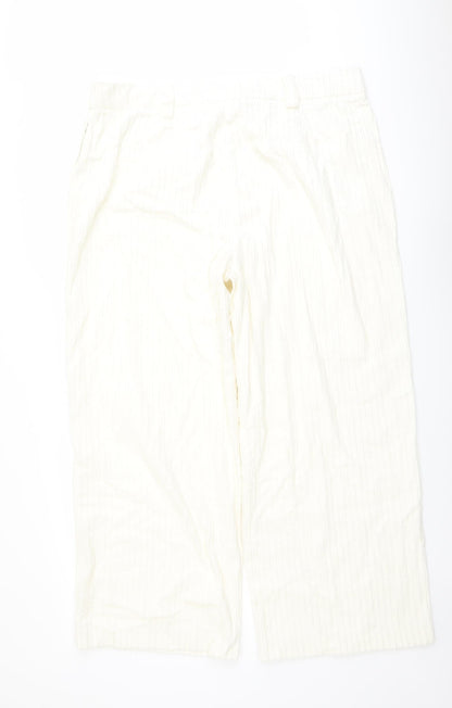 Womens UK Size 20 Marks and Spencer Regular Fit  Ivory Trousers
