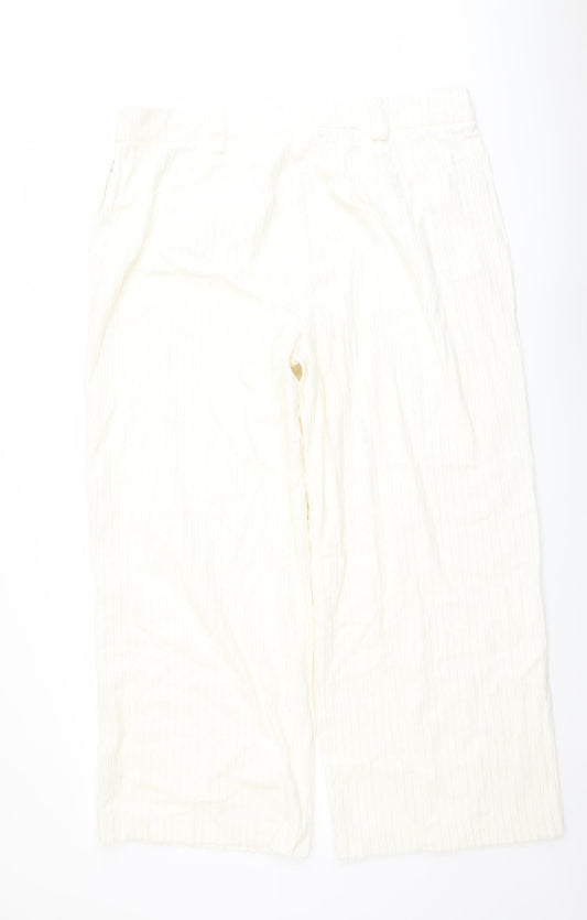 Womens UK Size 20 Marks and Spencer Regular Fit  Ivory Trousers