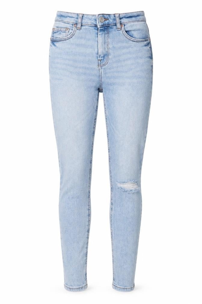 Denim & Co. Womens Blue Cotton Skinny Jeans Size 8 L27 in Regular Button