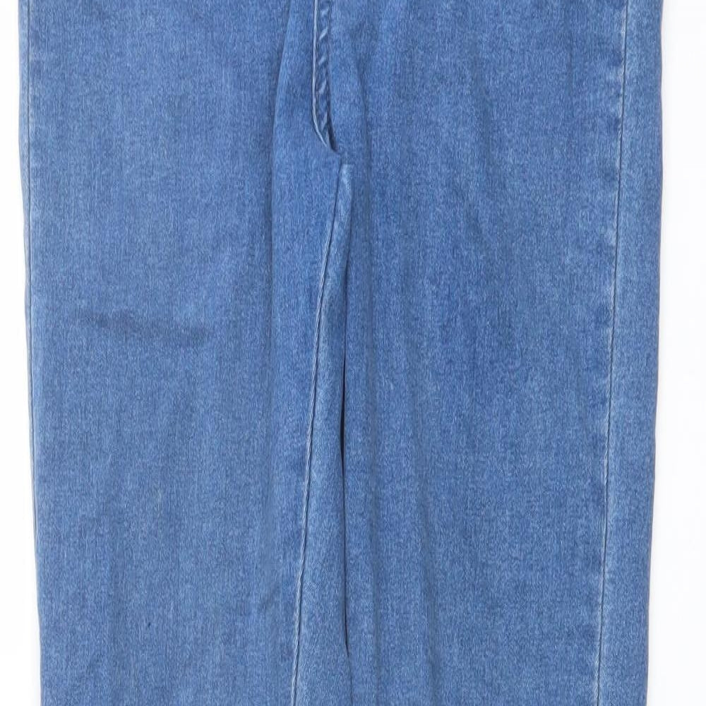 Denim & Co. Womens Blue Cotton Skinny Jeans Size 10 L30 in Regular Button