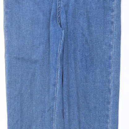 Denim & Co. Womens Blue Cotton Skinny Jeans Size 10 L30 in Regular Button