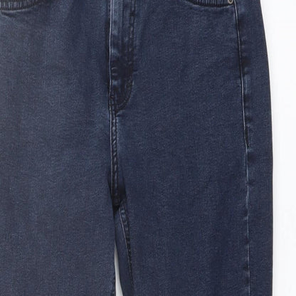 Topshop Womens Blue Cotton Skinny Jeans Size 28 in L25 in Regular Button