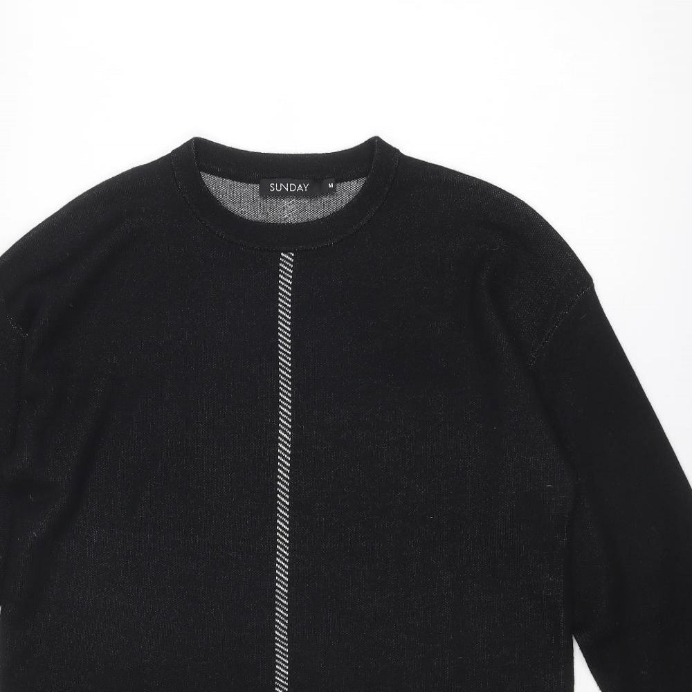 Womens UK Size M Sunday Black Pullover Jumper