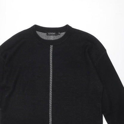 Womens UK Size M Sunday Black Pullover Jumper