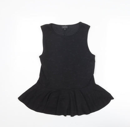 Womens UK Size 6 Topshop Black Basic Tank