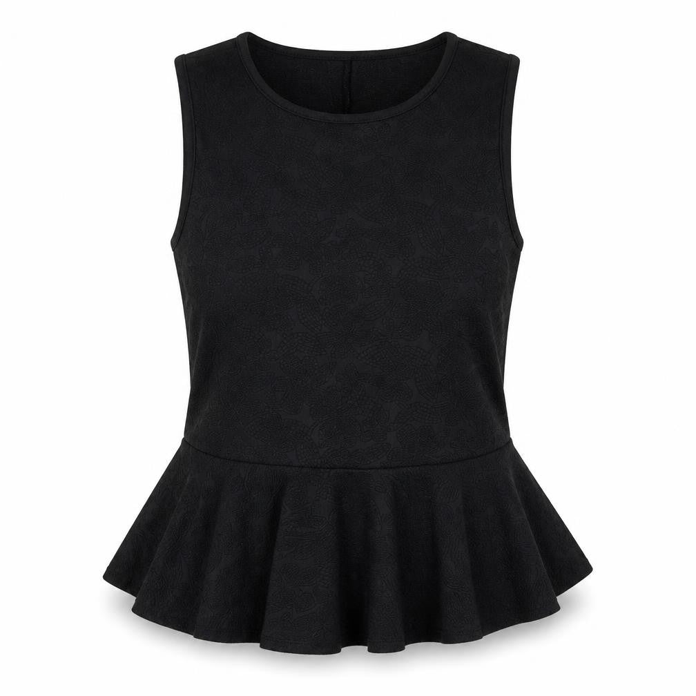 Womens UK Size 6 Topshop Black Basic Tank