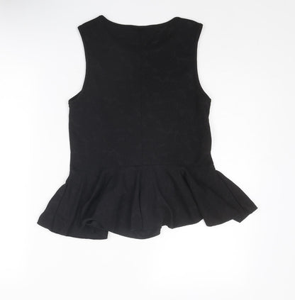 Womens UK Size 6 Topshop Black Basic Tank
