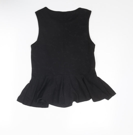 Womens UK Size 6 Topshop Black Basic Tank