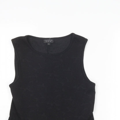 Womens UK Size 6 Topshop Black Basic Tank