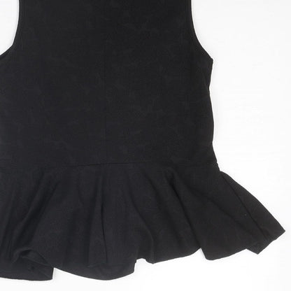 Womens UK Size 6 Topshop Black Basic Tank