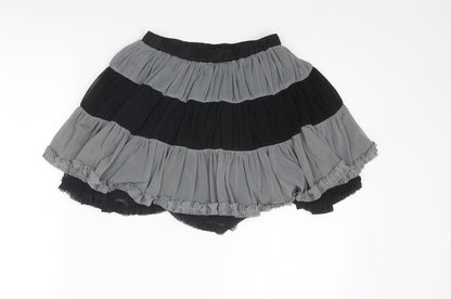 molo Girls Grey Colourblock Polyester Skater Skirt Size 9-10 Years Regular Pull On