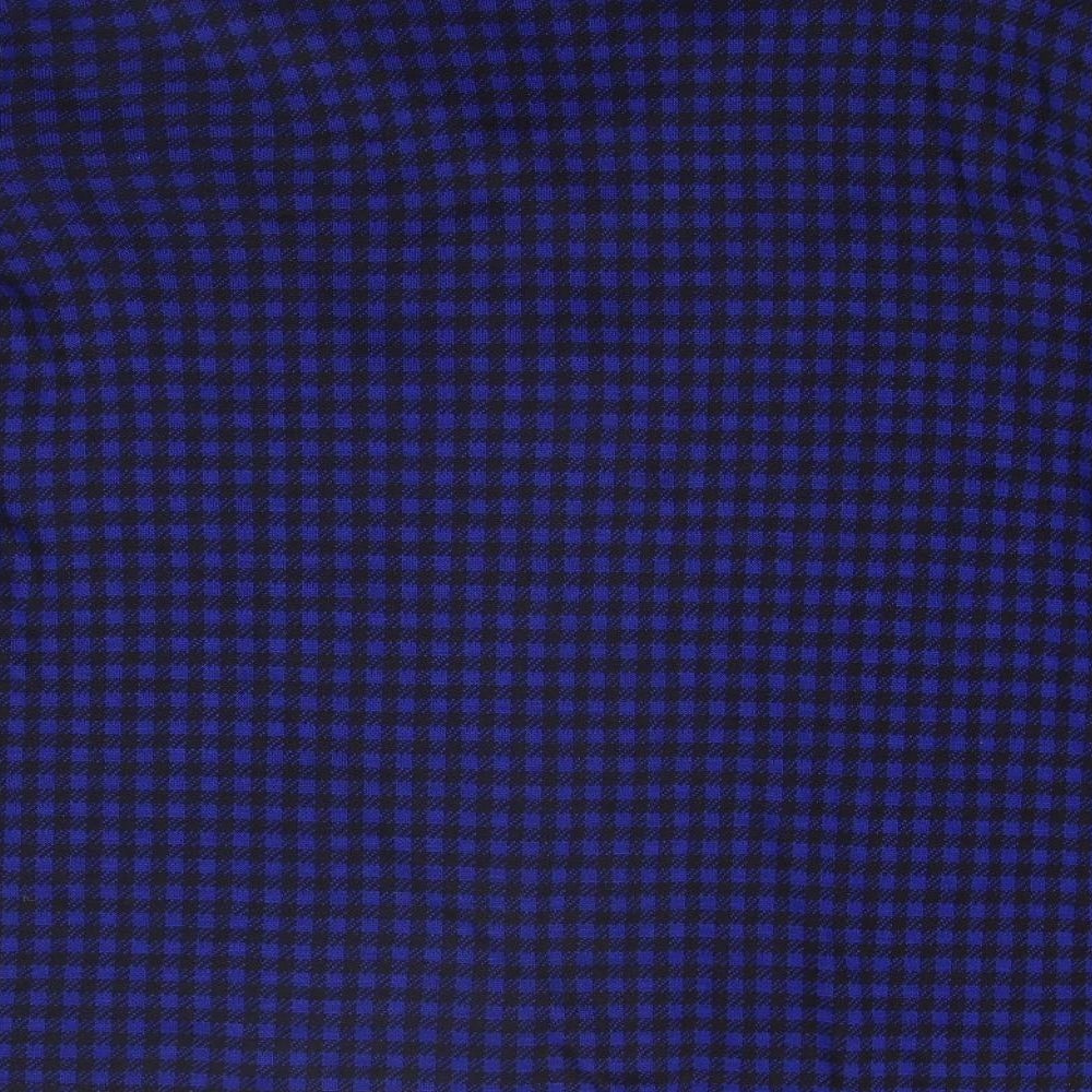 Dormar Womens Blue Check Jacket Blazer Size 16 Button