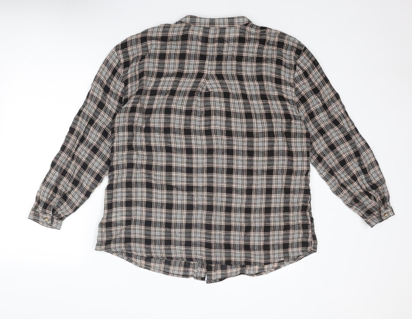 Womens UK Size 12 NEXT Brown Basic Button-Up