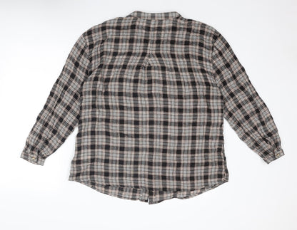 Womens UK Size 12 NEXT Brown Basic Button-Up