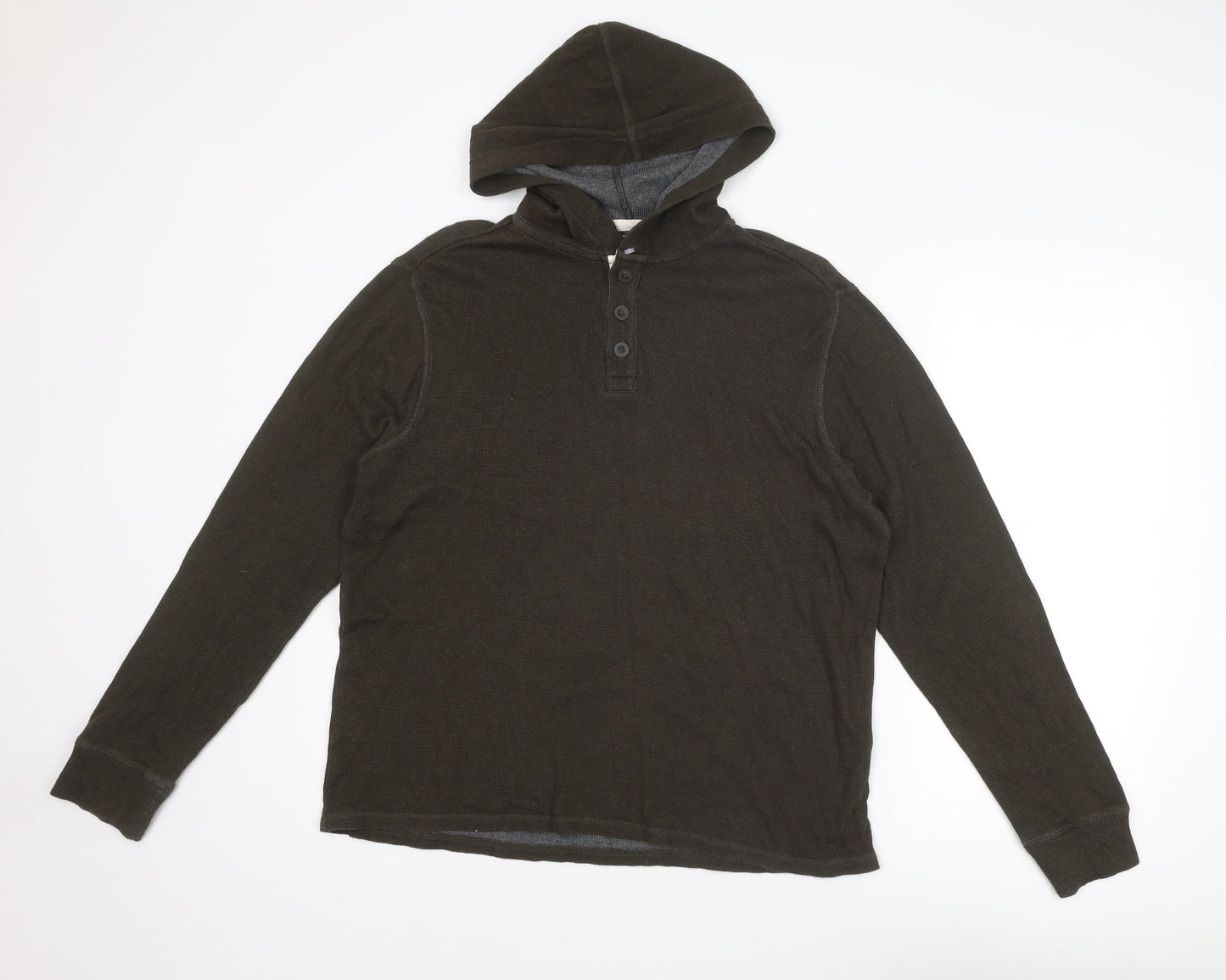 G.H.BASS. Mens Green Cotton Pullover Hoodie Size M
