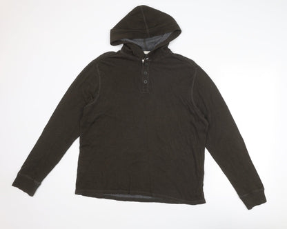 G.H.BASS. Mens Green Cotton Pullover Hoodie Size M