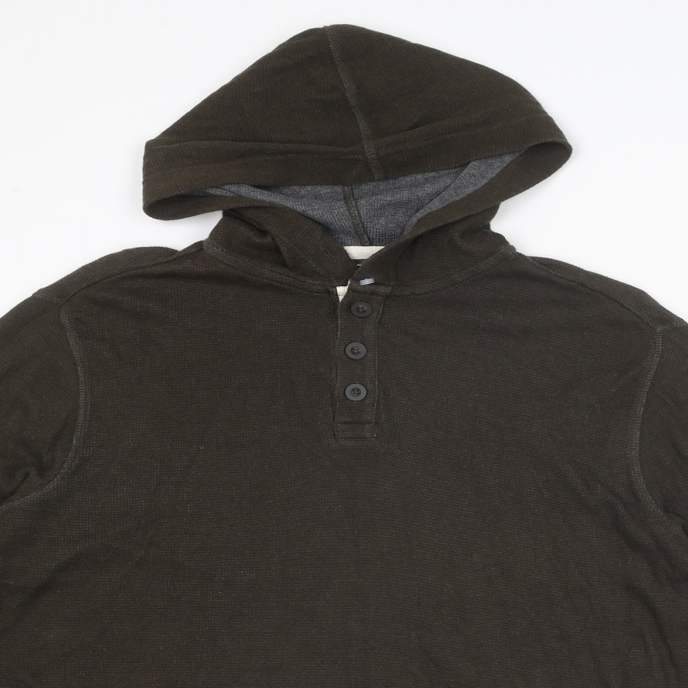 G.H.BASS. Mens Green Cotton Pullover Hoodie Size M