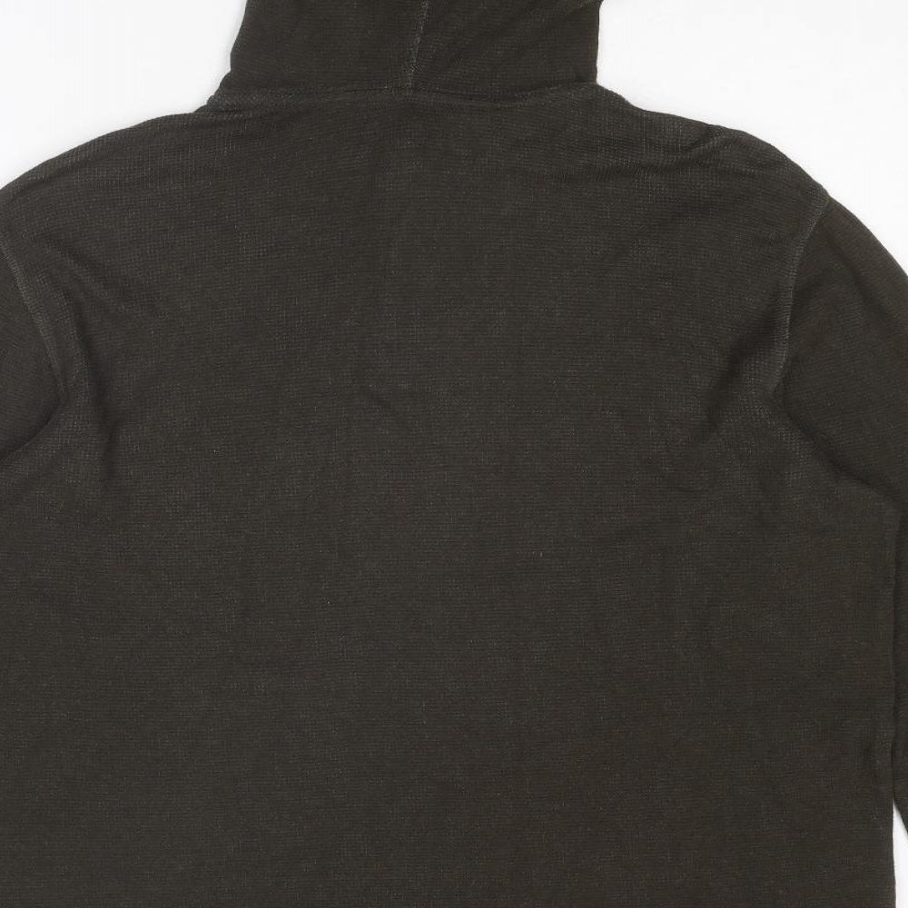 G.H.BASS. Mens Green Cotton Pullover Hoodie Size M