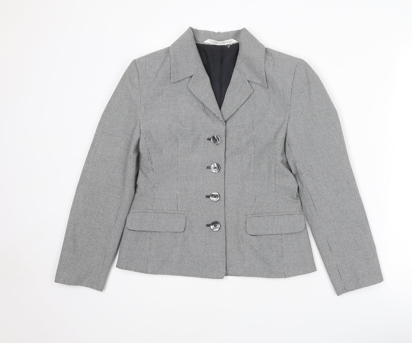 Womens UK Size 10 Marks and Spencer Regular Grey Blazer