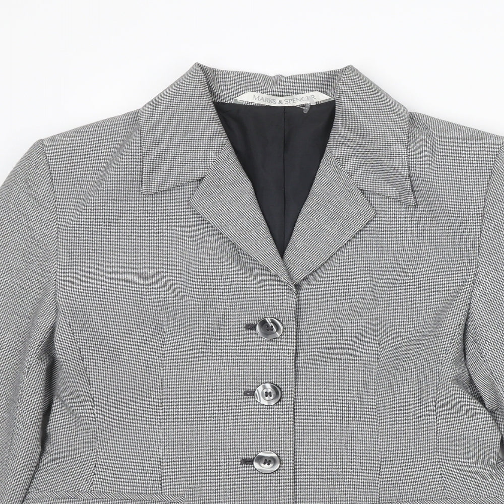 Womens UK Size 10 Marks and Spencer Regular Grey Blazer