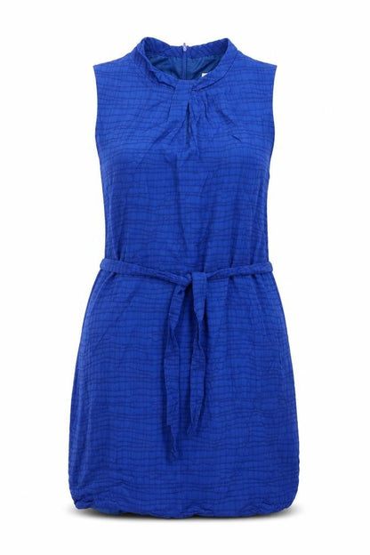 Country Casuals Womens Blue Striped Polyester Mini Size 16 Round Neck Zip