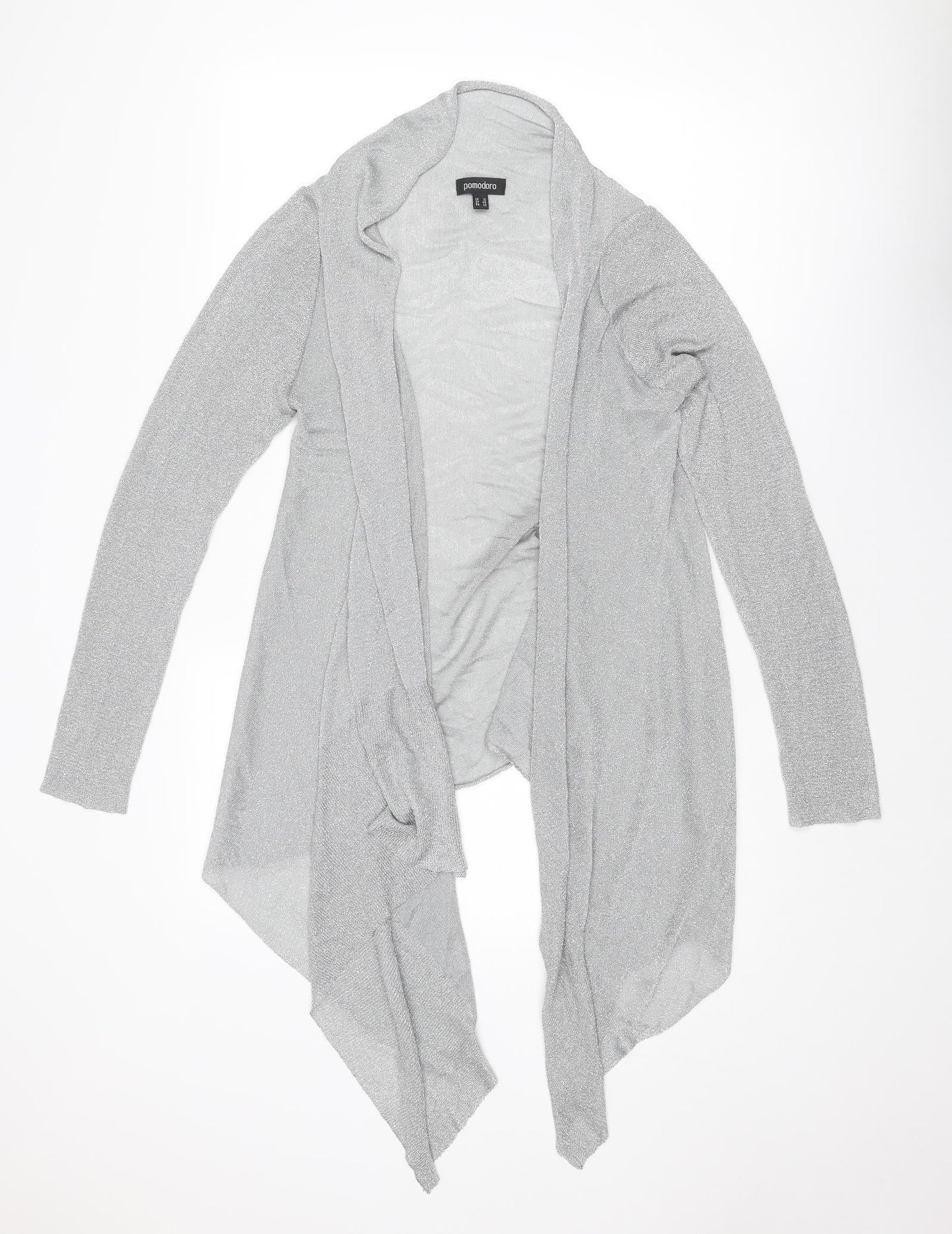Womens UK Size 10 Pomodoro Silver Cardigan Jumper