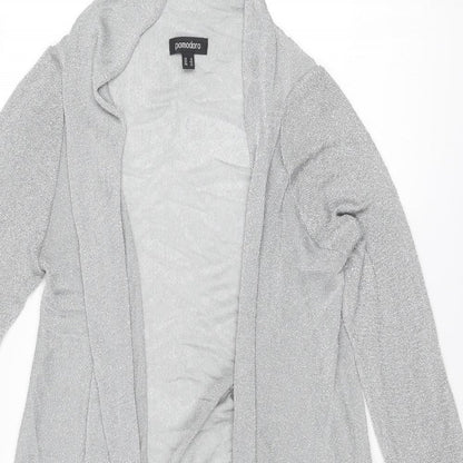 Womens UK Size 10 Pomodoro Silver Cardigan Jumper