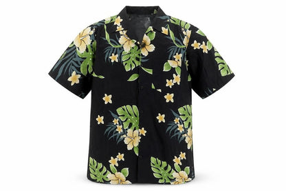 Mens UK Size S Waikiki Black  Button-Up Short Sleeve Casual Shirt