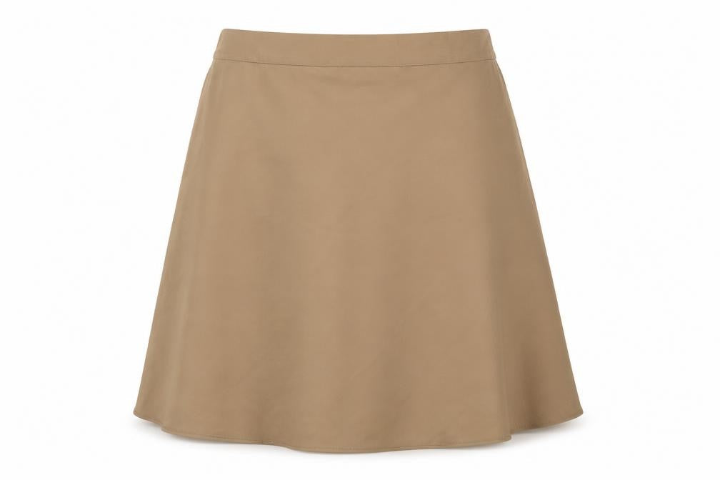 Marks and Spencer Womens Brown Polyester Swing Skirt Size 24 Zip