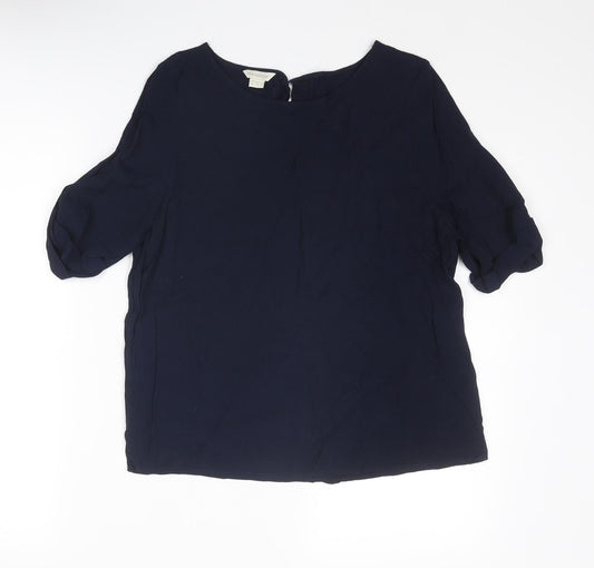 Womens UK Size 10 Monsoon Blue Basic Blouse