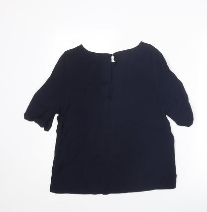 Womens UK Size 10 Monsoon Blue Basic Blouse