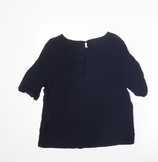 Womens UK Size 10 Monsoon Blue Basic Blouse