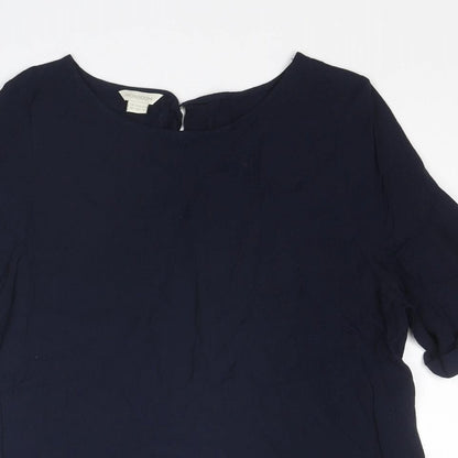 Womens UK Size 10 Monsoon Blue Basic Blouse