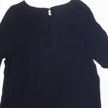 Womens UK Size 10 Monsoon Blue Basic Blouse