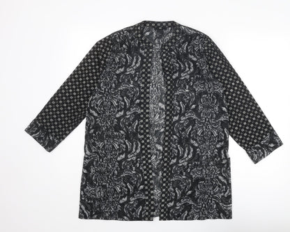 Womens UK Size 8 H&M Black Kimono Blouse