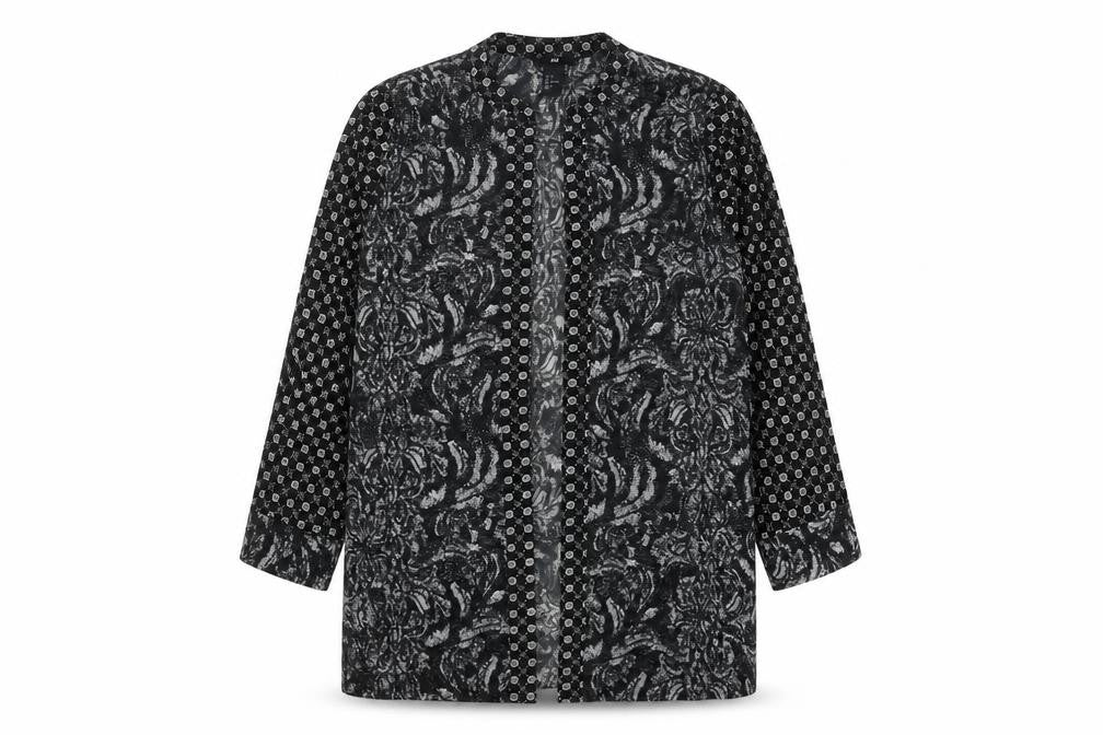 Womens UK Size 8 H&M Black Kimono Blouse