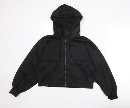 Zara Womens Black Polyester Full Zip Hoodie Size XS Zip
